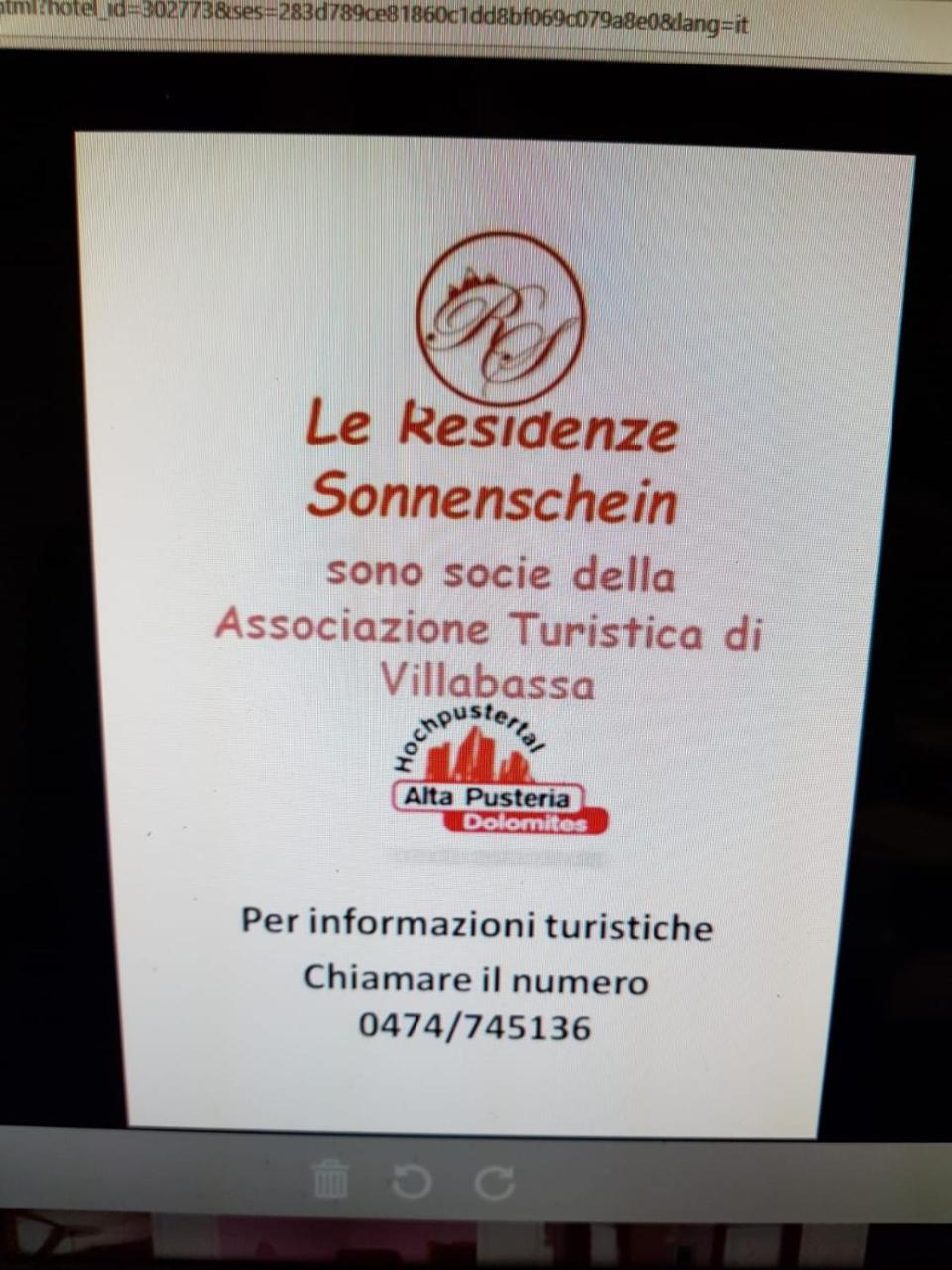 Aparthotel Residenze Sonnenschein Casa Rossa Villabassa Exterior foto